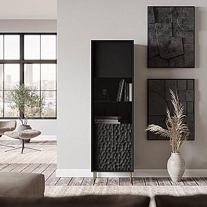 Dulap cu vitrina Halmar Bullet W-1 Negru