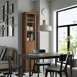 Dulap cu vitrina IKEA Billy / Oxberg 40x30x202 cm