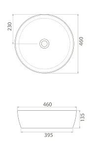 Lavoar baie CeraStyle One White Matte D46cm Turkuaz Seramik