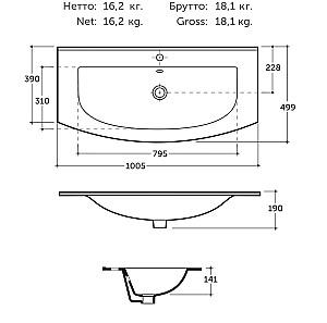 Lavoar baie Keramin BARI 100