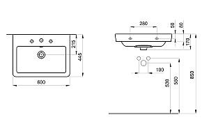Lavoar baie Roca Caserta A3270J1000