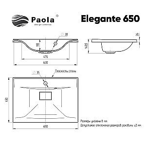 Lavoar baie Paolo Elegante 650
