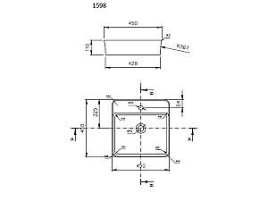Lavoar baie Bocchi Sottile Slim Washbasin 45cm