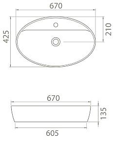Lavoar baie CeraStyle One 67x42 Turkuaz