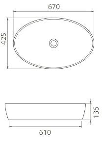 Lavoar baie CeraStyle One 67x42 Turkuaz