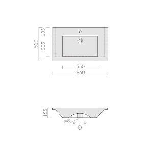 Lavoar baie Galassia EDEN 1F 860X520 (112991)