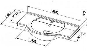 Lavoar baie Aquaform Dallas 95 (0448-450000)