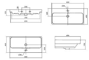 Lavoar baie Santek Adriana-90 (1WH501629)