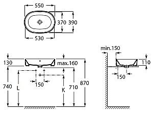 Lavoar baie Roca The Gap A3270Y1000