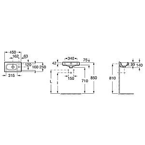 Lavoar baie Roca Meridian R (A327248000)