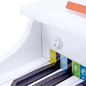 Jucarie muzicala Hape Pian alb cu scaun