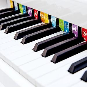 Jucarie muzicala Hape Pian alb cu scaun