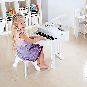 Jucarie muzicala Hape Pian alb cu scaun