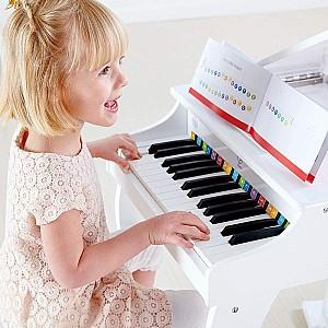 Jucarie muzicala Hape Pian alb cu scaun