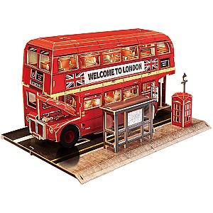 3D Puzzle CubicFun Autobuz londonez cu 2 etaje (L538h)