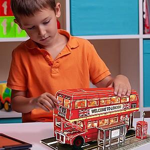 3D Puzzle CubicFun Autobuz londonez cu 2 etaje (L538h)