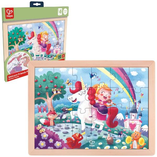 Puzzle Hape Unicorn si prieteni (E1642)