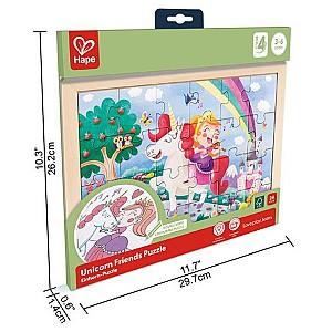 Puzzle Hape Unicorn si prieteni (E1642)
