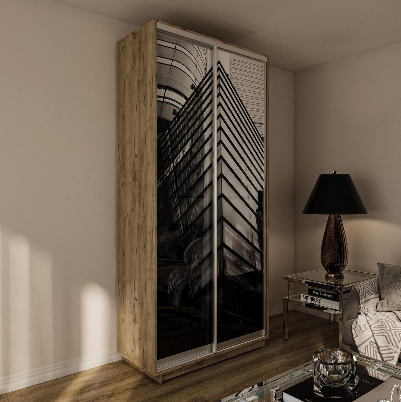 Dulap-cupe Confort-NV 100x60x220 (imprimare foto) Stejar Artizan/Imagine(4035)