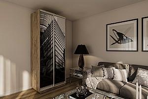 Dulap-cupe Confort-NV 100x60x220 (imprimare foto) Stejar Artizan/Imagine(4035)