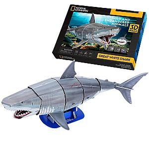 3D Puzzle CubicFun Marele rechin alb (DS1098h)