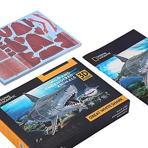 3D Puzzle CubicFun Marele rechin alb (DS1098h)