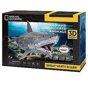 3D Puzzle CubicFun Marele rechin alb (DS1098h)
