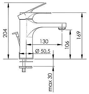 Baterie pentru lavoar Remer LASS LINE L10NO