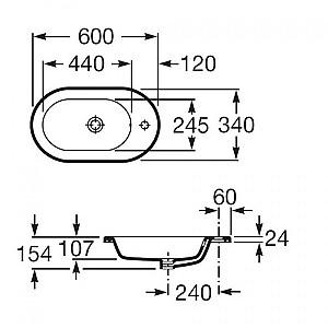 Lavoar baie Roca Meridian Compacto (32724E)