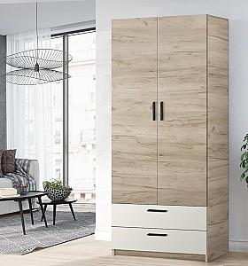 Dulap Modern Andi 80 Stejar Craft Gri (Bej)/Alb