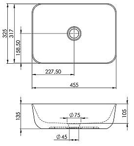 Lavoar baie Elita Reni Black (145058)