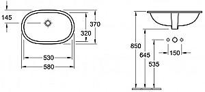 Lavoar baie Villeroy & Boch O-novo 53x32 (41625001)