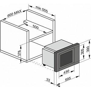 Cuptor cu microunde incorporabil Kaiser EM 2510 black