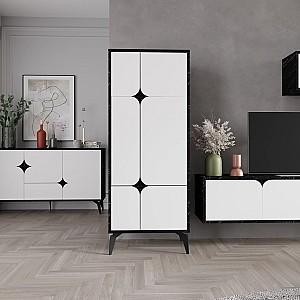 Dulap DECO Spark Bendir(Negru)/Alb