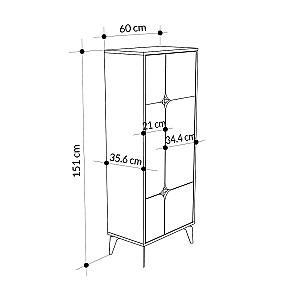 Dulap DECO Spark Bendir(Negru)/Alb