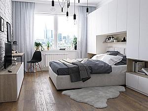 Set dormitor Indart Pallas set egger alb