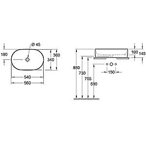 Lavoar baie Villeroy & Boch Collaro (4A195601)