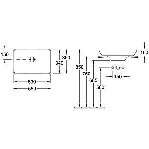 Lavoar baie Villeroy & Boch Venticello (41135501)