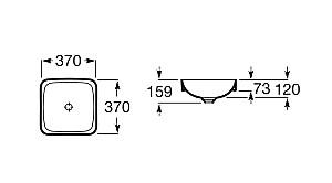 Lavoar baie Roca INSPIRA SOFT Square