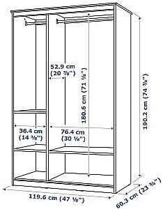 Dulap IKEA Songesand 120x60x191 Alb