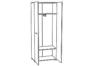 Dulap ML Mobila ML-1 (var.1) 2D Stejar Auriu/Alb