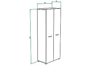 Dulap ML Mobila ML-1 (var.1) 2D Stejar Auriu/Alb