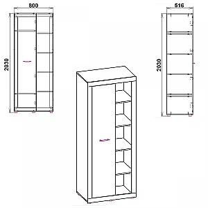 Dulap KompaniT MG-1 stejar combi