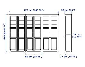 Dulap cu vitrina IKEA Liatorp white 276x214 cm