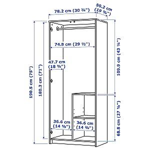 Dulap IKEA Brimnes 2D White 78x190 cm