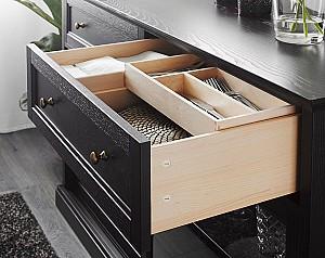 Dulap cu vitrina IKEA Malsjo black 145x92 cm