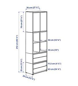 Dulap IKEA Eket white / light gray / dark gray