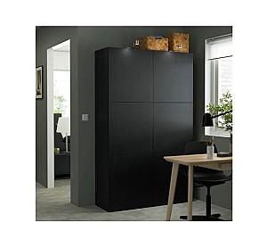 Dulap IKEA Besta Lappviken black-brown 120x40x192 cm