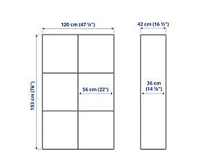 Dulap IKEA Besta Lappviken black-brown 120x40x192 cm