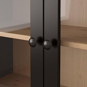 Dulap cu vitrina IKEA Hemnes black-brown 90x197 cm